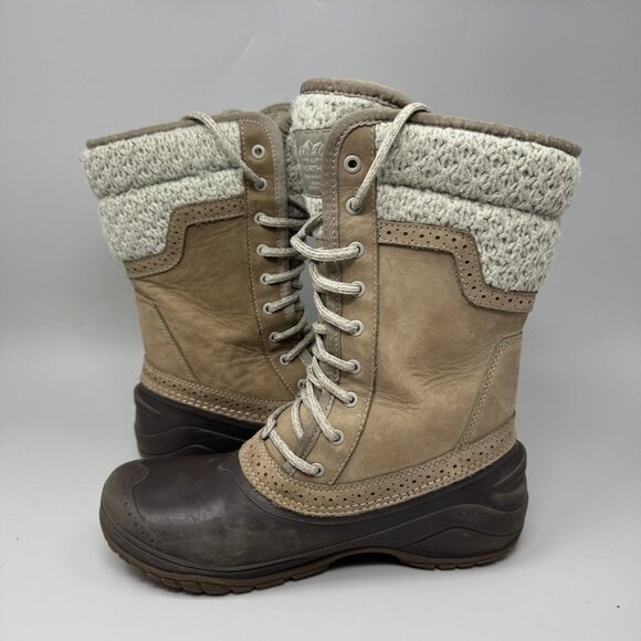 The North Face Shellista II Mid Daschund Brown Winter Boots Women's Size 7.5 - Picture 3 of 10